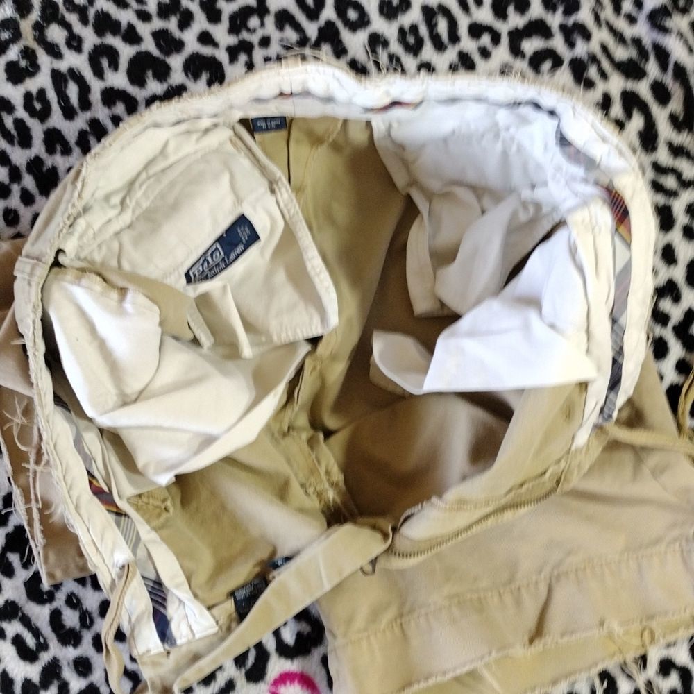 Polo Ralph Lauren Distressed Button DrawString Shorts - Picture 11 of 15